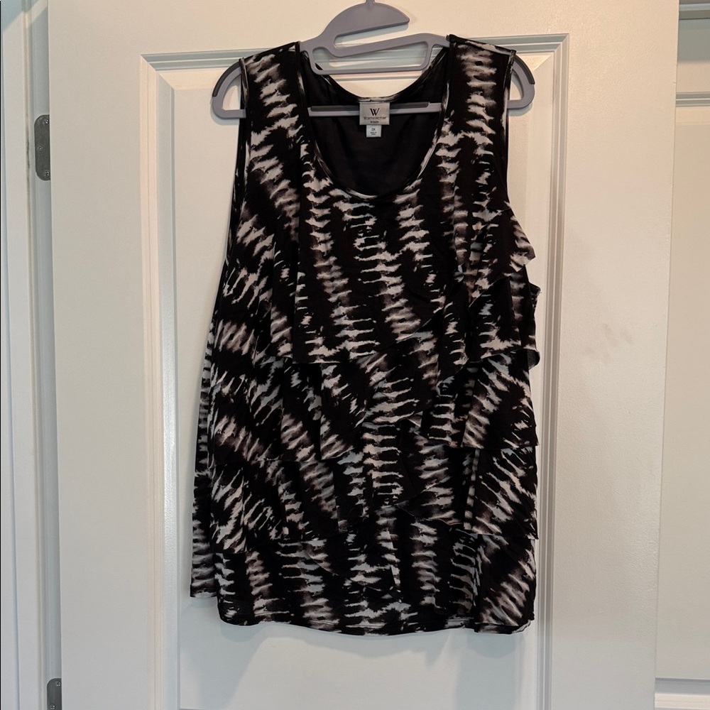 Worthington 3X Layered Mesh Tank Top